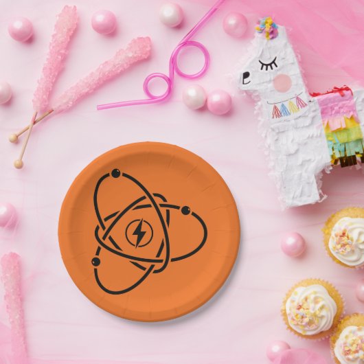 Atoomenergie Symbool Wetenschap en Technologie Papieren Bordje (Feest)