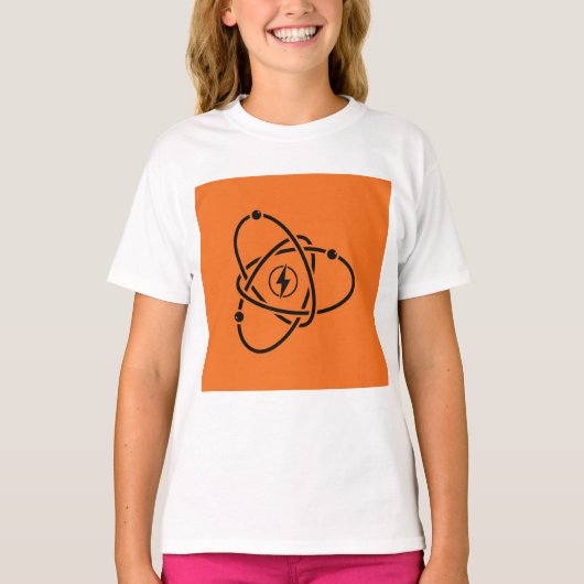 Atoomenergie Symbool Wetenschap en Technologie T-shirt (Voorkant)