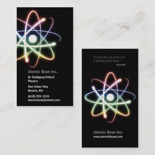 Atoomenergie | Wetenschappers Visitekaartje (Voorkant / Achterkant)
