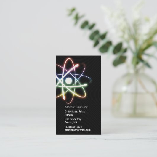 Atoomenergie | Wetenschappers Visitekaartje (Staand voorkant)