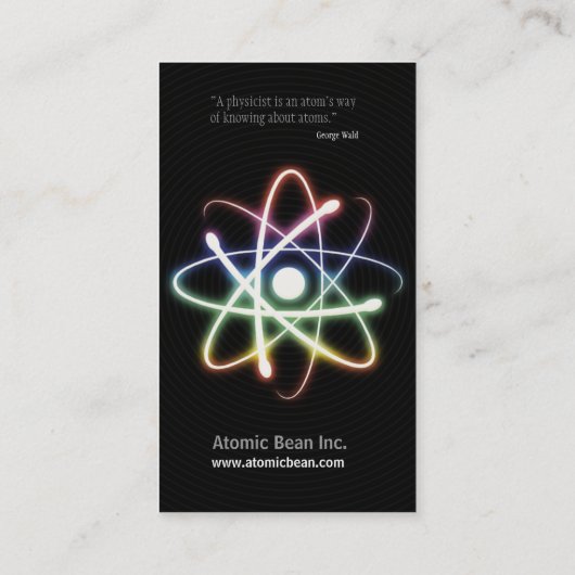 Atoomenergie | Wetenschappers Visitekaartje (Achterkant)