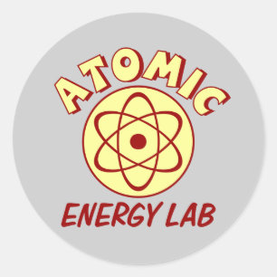 atoomenergielab ronde sticker