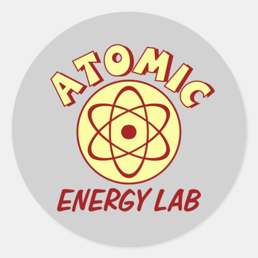 atoomenergielab ronde sticker (Voorkant)