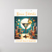 atoomfuturistische printplaat martini canvas afdruk (Voorkant)