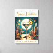 atoomfuturistische printplaat martini canvas afdruk (Voorkant)