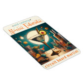 atoomfuturistische printplaat martini magneet (Rechterzijde)