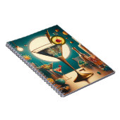 atoomfuturistische printplaat martini notitieboek (Rechterzijde)