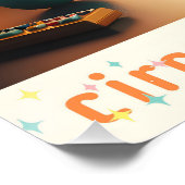 atoomfuturistische printplaat martini perfect poster (Hoek)