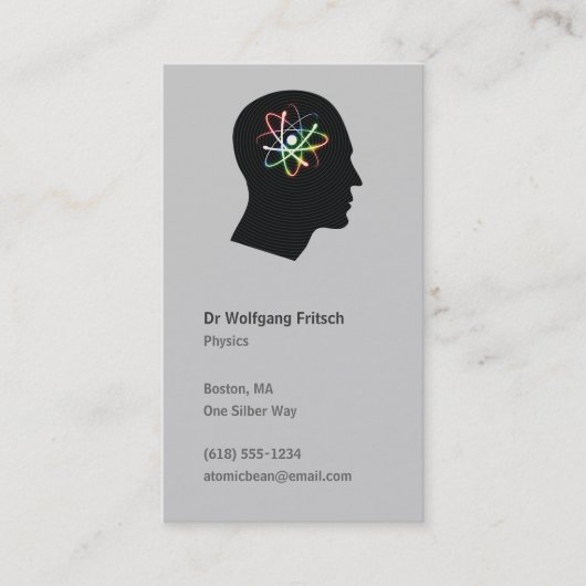 atoomgeest | Wetenschappers Visitekaartje (Voorkant)