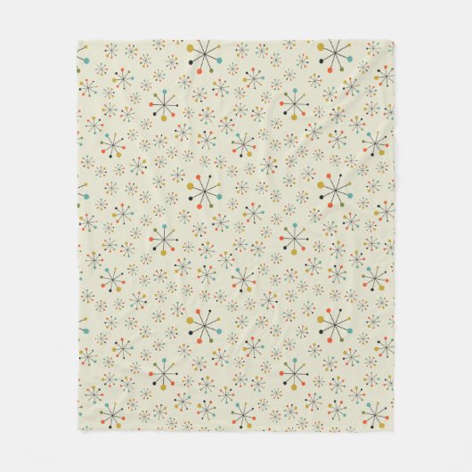 atoomgeïnspireerd middenpatroon fleece deken (Voorkant)