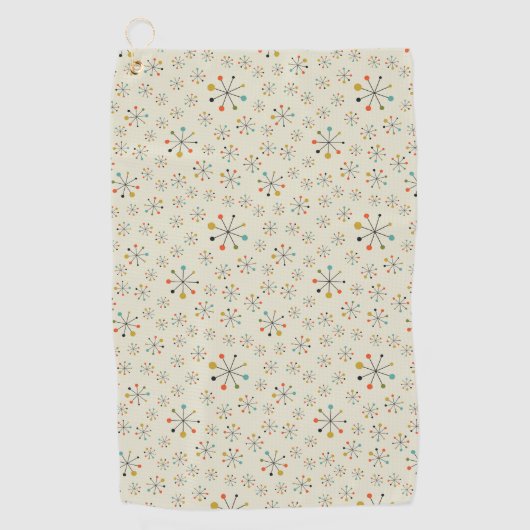 atoomgeïnspireerd middenpatroon golfhanddoek (Voorkant)