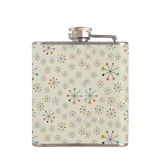 atoomgeïnspireerd middenpatroon heupfles (Achterkant)