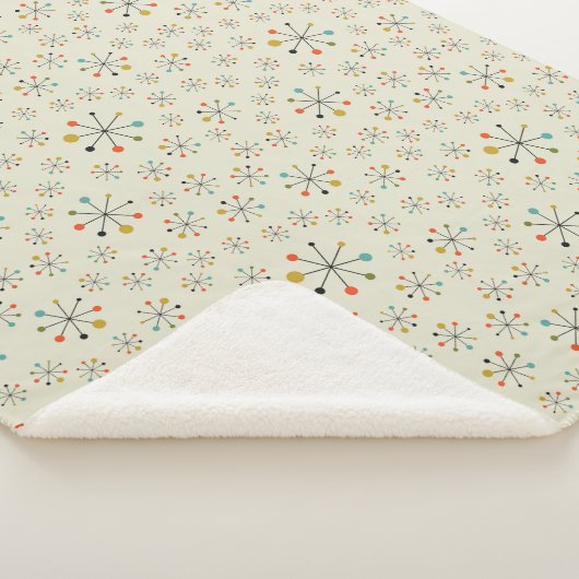 atoomgeïnspireerd middenpatroon sherpa deken (3/4)