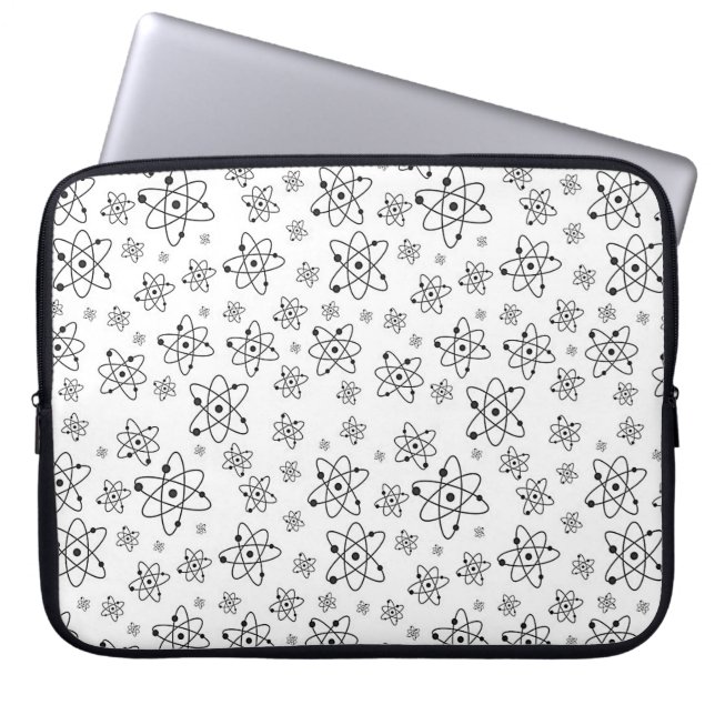 atoomgrijspatroon atomaire-leeftijdsklasse laptop sleeve (Voorkant)