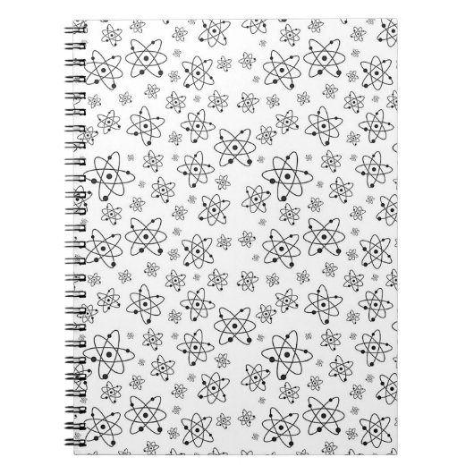 atoomgrijspatroon atomaire-leeftijdsklasse notitieboek (Voorkant)