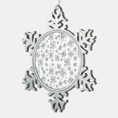 atoomgrijspatroon atomaire-leeftijdsklasse tin sneeuwvlok ornament (Rechts)