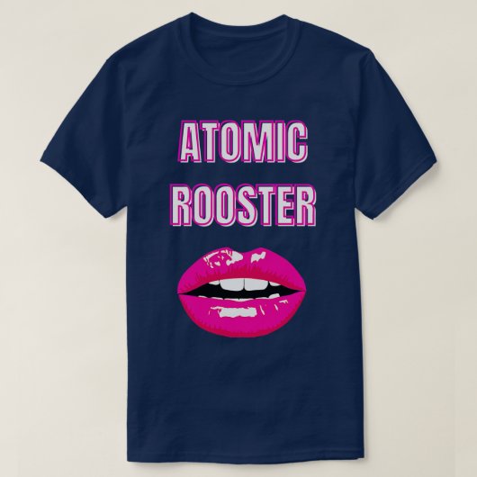 atoomhaan rode lippen t-shirt (Design voorkant)