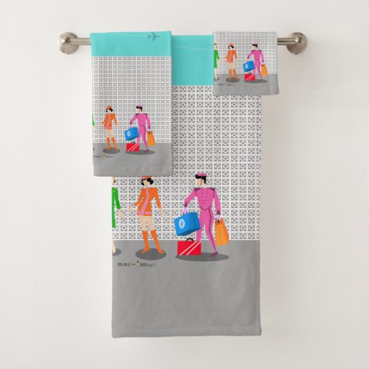atoomhandpalmen Stewardess Party Towel Bad Handdoek (Insitu)