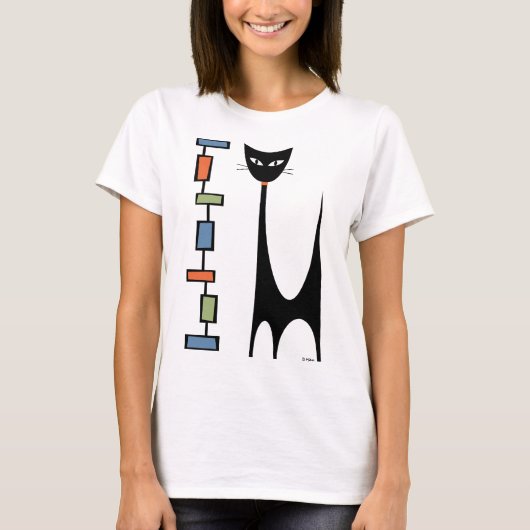 Atoomkat met Mod Rechthoeken 1 T-shirt (Voorkant)