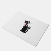 Atoomkat met roze strik kat meisjesschoon meisje k deurmat (Schuin)