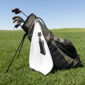 Atoomkat met roze strik kat meisjesschoon meisje k golfhanddoek (Groen)