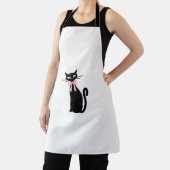 Atoomkat met roze strik kat meisjesschoon meisje k schort (Insitu)