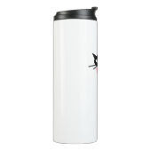 Atoomkat met roze strik kat meisjesschoon meisje k thermosbeker (Gedraaid links)