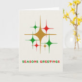  atoomkerst 1950: Seizoenen Vergroeten Kerstmis Kaart (Gele Bloem)