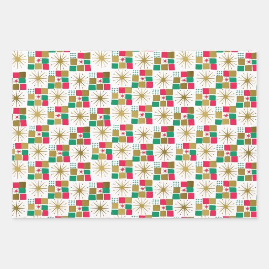 atoomkerst inpakpapier vel (Voorkant 3)