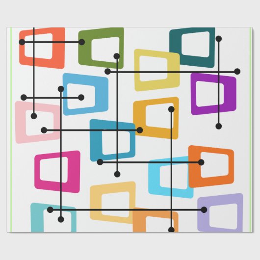 atoommidden-middeleeuwse moderne cadeaupapier (Vlak)