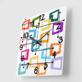 atoommidden-middeleeuwse moderne vierkante klok (Hoek)