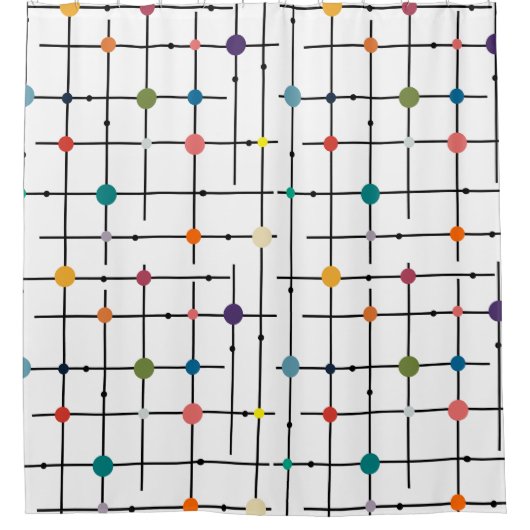 atoomnetwerk douchegordijn (Voorkant)