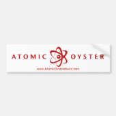 atoomoester (alt logo) bumpersticker (rood) (Voorkant)