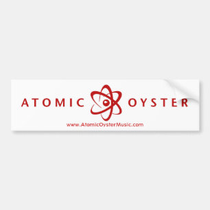 atoomoester (alt logo) bumpersticker (rood)