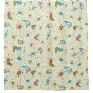  atoomontwerpgordijn van 1950 douchegordijn