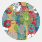 atoomorbitaal ronde sticker (Voorkant)