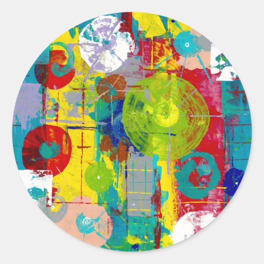 atoomorbitaal ronde sticker (Voorkant)