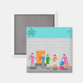 atoompalmen Stewardess Party Magnet (Voorkant / Achterkant)