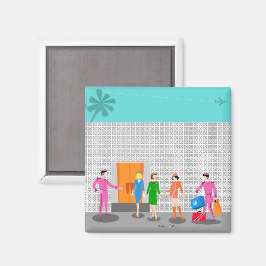 atoompalmen Stewardess Party Magnet (Voorkant / Achterkant)