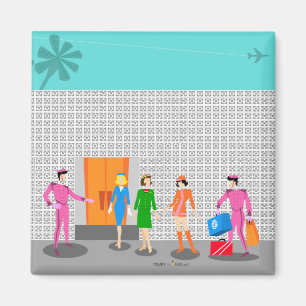 atoompalmen Stewardess Party Magnet