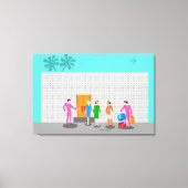 atoompalmspuitingen — Verrekte canvasafdruk Canvas Afdruk (Voorkant)