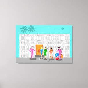 atoompalmspuitingen — Verrekte canvasafdruk Canvas Afdruk