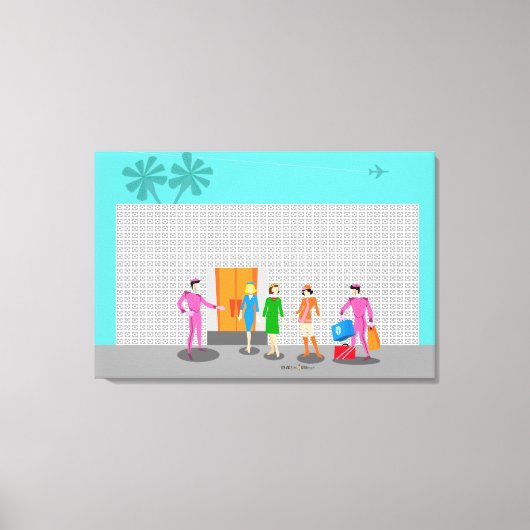 atoompalmspuitingen — Verrekte canvasafdruk Canvas Afdruk (Voorkant)