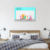 atoompalmspuitingen — Verrekte canvasafdruk Canvas Afdruk (Insitu (Slaapkamer))