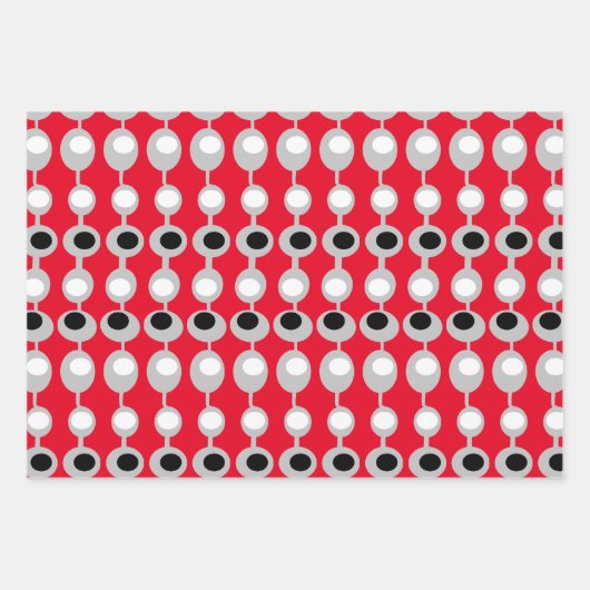 atoompatronen uit de middeleeuwen op het rood inpakpapier vel (Voorkant 2)