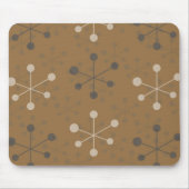 Atoompatroon in bruin Mousepad Muismat (Voorkant)