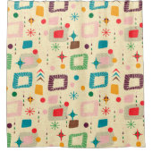 atoompatroon van 1950 douchegordijn (Voorkant)