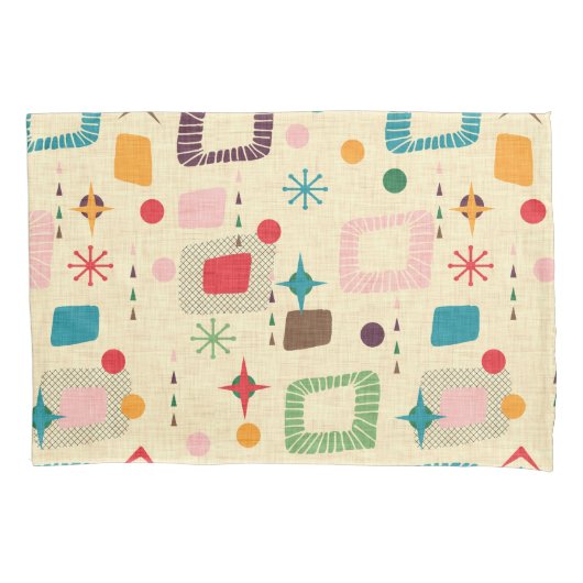 atoompatroon van 1950 kussensloop (Voorkant-Links)