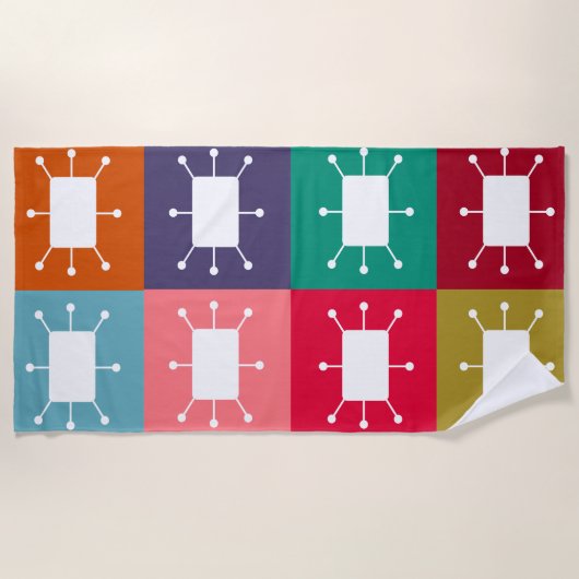 atoomrechthoeken strandlaken (Voorkant)