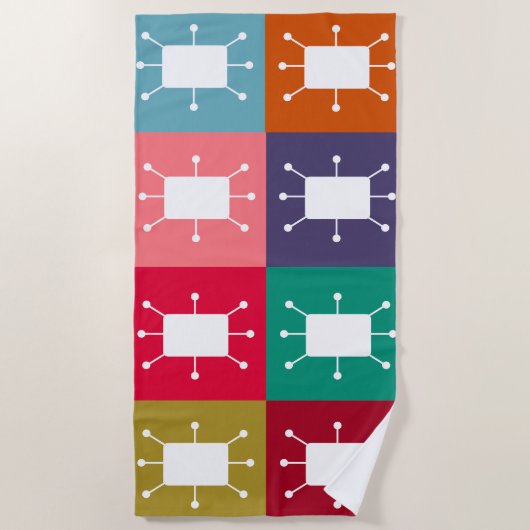 atoomrechthoeken strandlaken (Voorkant)